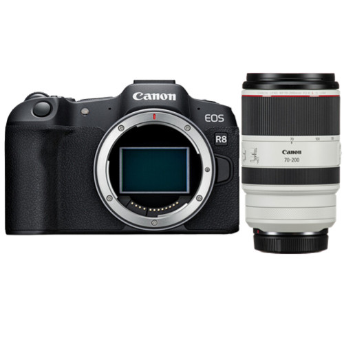 Canon - Canon EOS R8 Boîtier + RF 70-200 mm f2.8 L IS USM Canon  - Appareil Hybride Canon