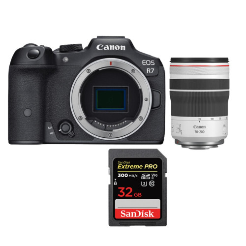 Canon - Canon EOS R7 + RF 70-200mm F4 L IS USM + SanDisk 32 Go Extreme PRO UHS-II SDXC 300 Mo/s - Canon