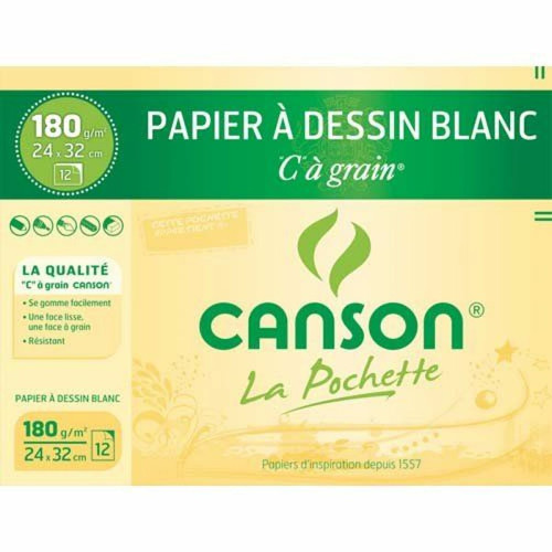 Canson - Canson - 27115 - Pochette de 10 feuilles de papier dessin - 224 g - A3 Canson  - Canson