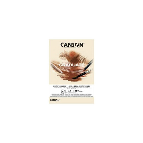 Outils et accessoires du peintre Canson CANSON Bloc de dessin GRADUATE MIXED MEDIA, naturel, A4 ()
