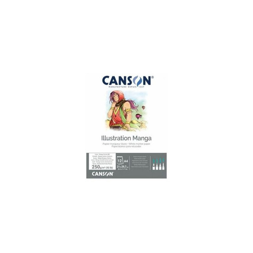 Canson - CANSON Bloc de dessin Illustration Manga, A4, 250 g/m2 () Canson  - Canson