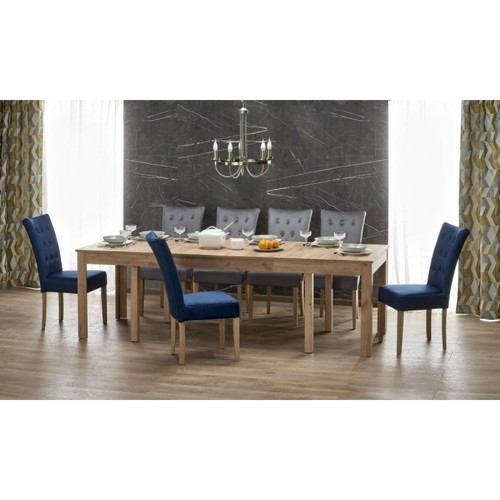 Carellia - Table à manger extensible 160-300 x 90 x 76 cm - Chêne artisan - Table extensible 12 personnes