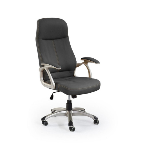 Carellia - Fauteuil de bureau en cuir synthétique perforé- Noir - Chaise de bureau Chaises