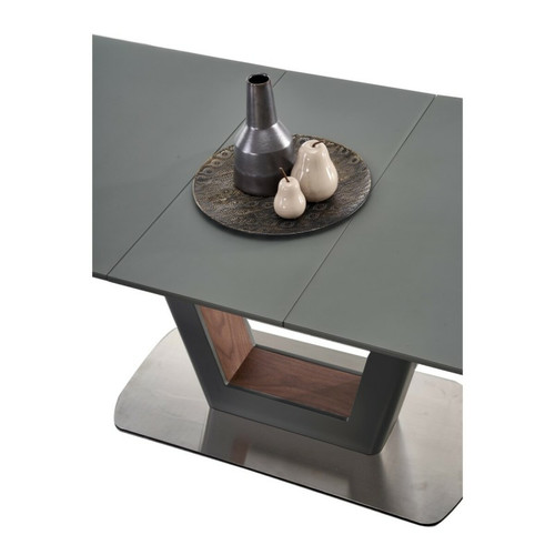 Tables à manger Table à manger design extensible 160-200 x 90 x 76 cm - Anthracite/Noyer