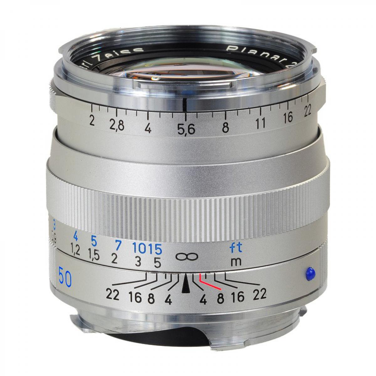 Objectif Photo Carl Zeiss ZEISS Objectif Plannar T* 50mm f/2 ZM Argent compatible avec Leica