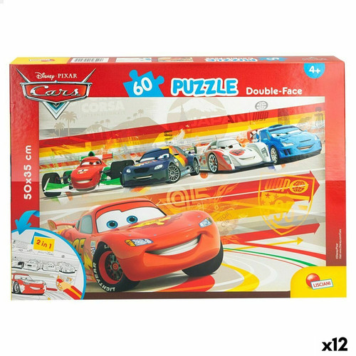 Cars - Puzzle Enfant Cars Double face 60 Pièces 50 x 35 cm (12 Unités) Cars  - Jeux & Jouets