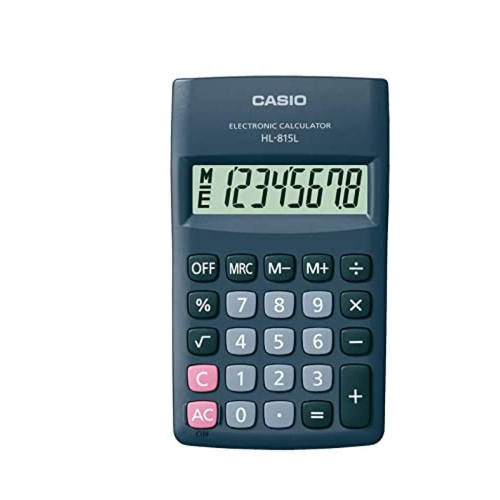 Accessoires Bureau Casio Casio HL-815L Calculatrice de Poche Écran 8 Chiffres avec Racine carrée Noir