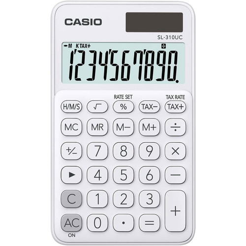 Casio - Casio SL-310UC-WE calculatrice Poche Calculatrice basique Blanc Casio  - Casio Montres