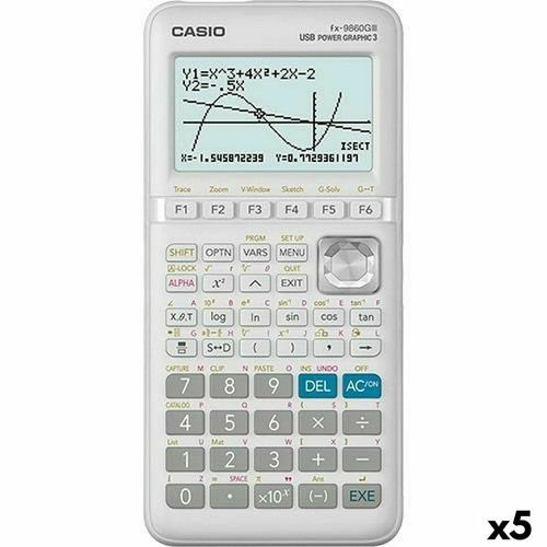 Casio - Calculatrice graphique Casio FX-9860G II Blanc (5 Unités) Casio  - Casio Montres