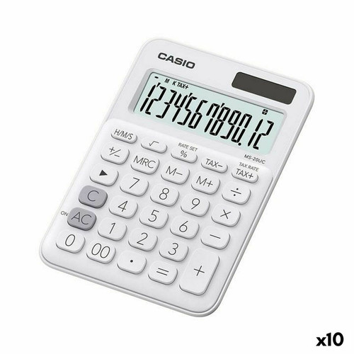 Casio - Calculatrice Casio MS-20UC Blanc 2,3 x 10,5 x 14,95 cm (10 Unités) Casio - Bonnes affaires Casio