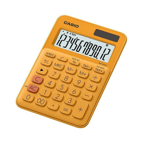 Casio - Calculatrice Casio MS-20UC Orange (2,3 x 10,5 x 14,95 cm) Casio  - Casio Montres