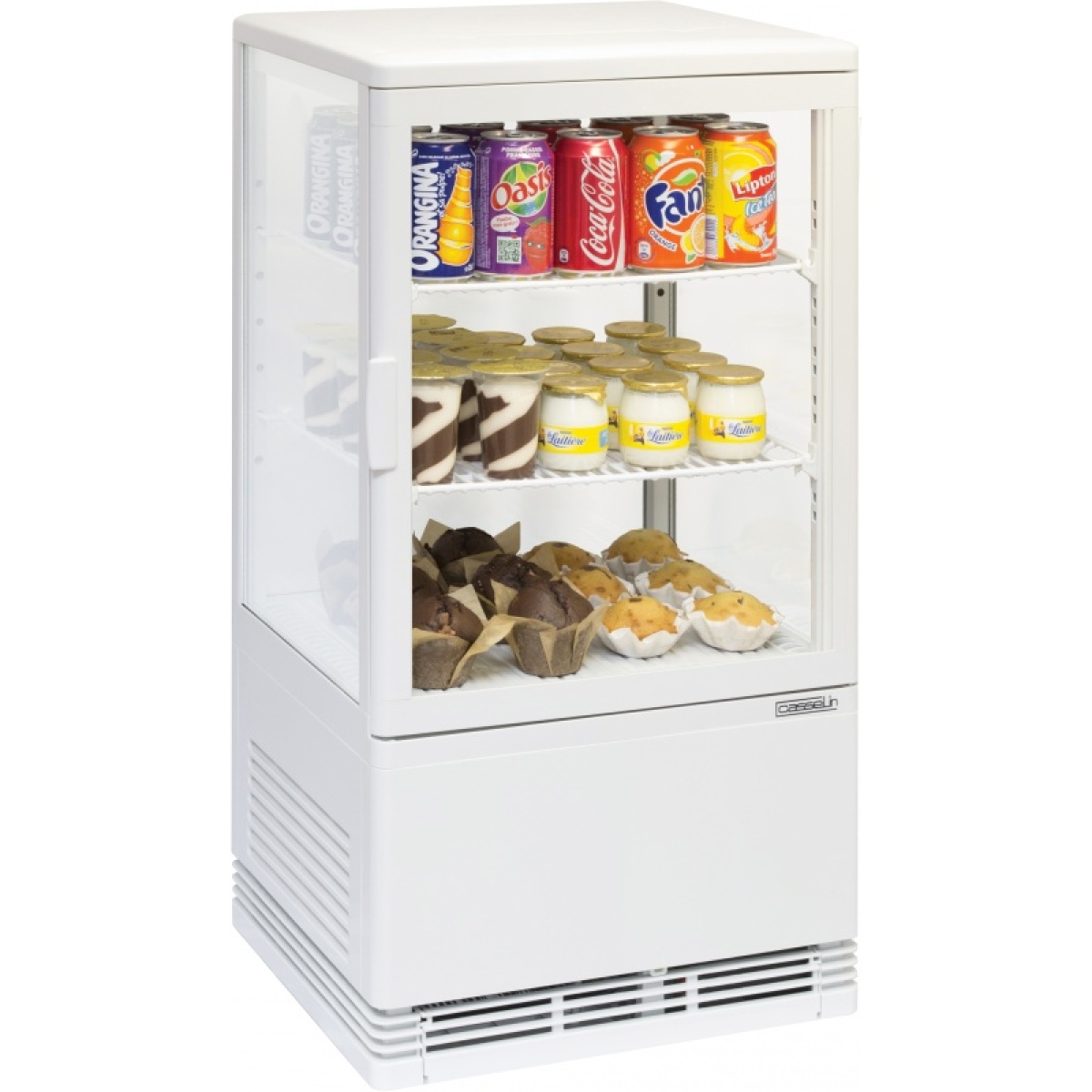 Réfrigérateur Casselin Mini vitrine réfrigérée positive 58L CVR58LB
