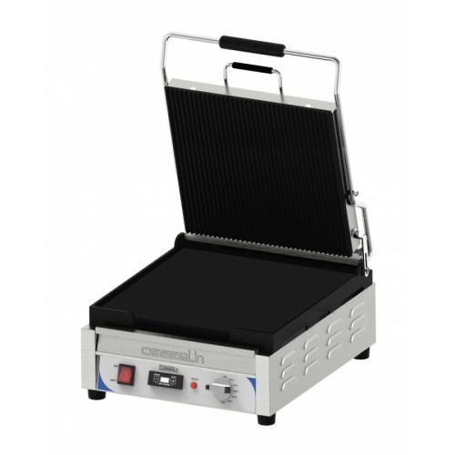 Pierrade, grill Casselin Grill Panini XL Premium Rainurée / Lisse avec Minuteur - Casselin -  - Inox 400x580x265mm