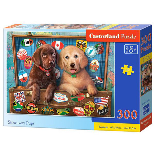 Castorland - Stowaway Pups, Puzzle 300 Teile - Castorland Castorland  - Castorland