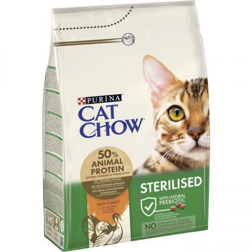 CAT CHOW - PURINA CAT CHOW Croquettes pour chat adulte stérilisé - Riche en dinde - 3 kg CAT CHOW  - Chien chow chow