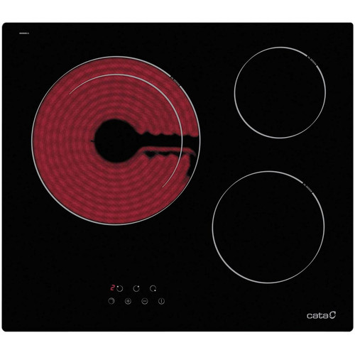 Table de cuisson Cata Plaques vitro-céramiques Cata TD6003 3F 5400W 59cm Noir