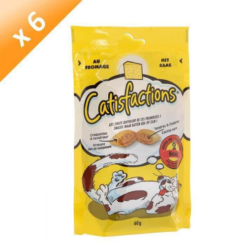Catisfactions - Friandises au fromage 60 g (x6) - Friandise pour chat