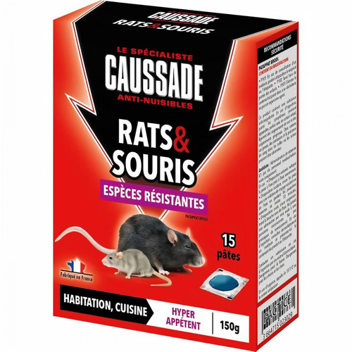 Caussade - CAUSSADE Rats & souris especes résistantes CARSPTBF150 - 150 g Caussade  - Caussade