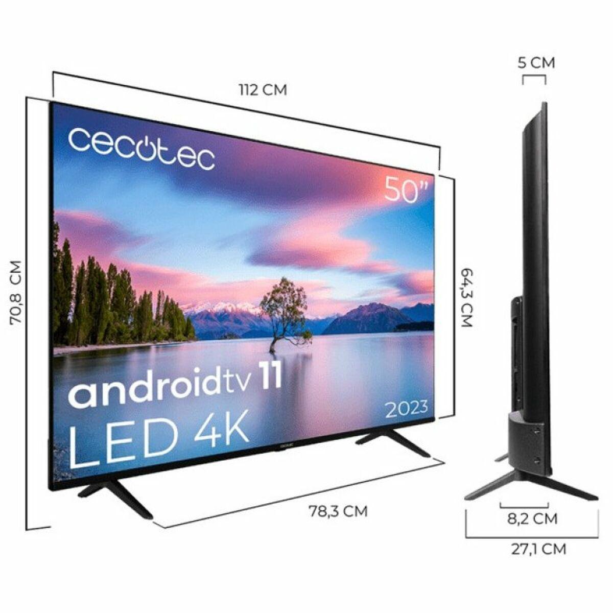 Cecotec TV intelligente Cecotec A1 series ALU10050 Noir 50" 50 Hz LED 4K Ultra HD