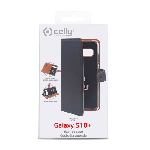 Celly - Celly WALLY891 coque de protection pour téléphones portables 16,3 cm (6.4') Étui avec portefeuille Noir, Marron Celly  - Le meilleur de nos Marchands