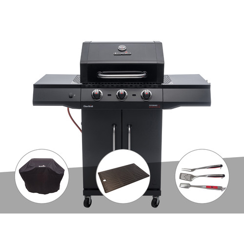 Char-Broil - Barbecue à gaz Char/Broil Performance CORE B3 + Housse de protection + Plancha + Kit 3 ustensiles Char-Broil - Barbecues