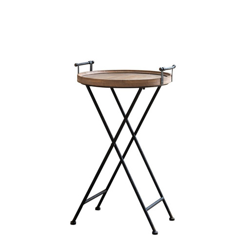 Chehoma -Table d'appoint Plateau Bois Sur Pied Chehoma  - Tables d'appoint