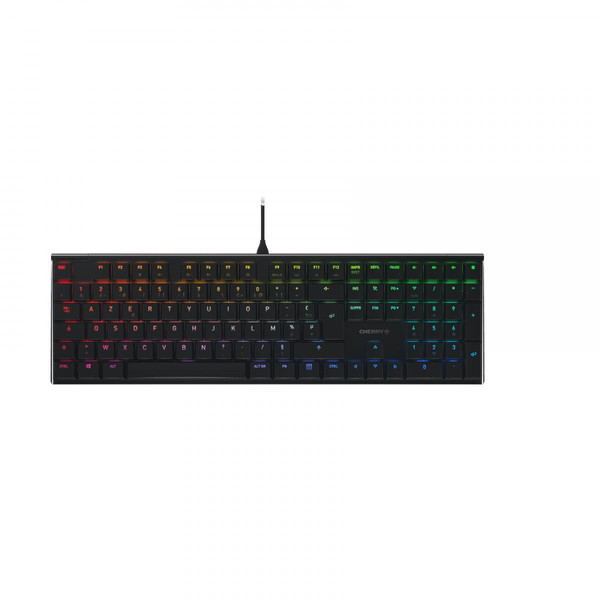 Cherry MX 10.0N RGB Wired keyboard (FR) MX 10.0N RGB Wired mechanical keyboard 104 keys USB black backlight Layout (FR)