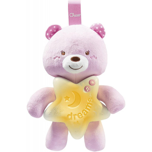 Chicco - peluche veilleuse Petit Ourson rose - Chicco