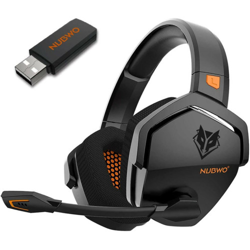 Chrono - Casque de jeu sans fil NUBWO G06 PS4, PS5, PC, casque de jeu sur l'oreille à suppression de bruit avec micro, latence ultra-faible de 2,4 GHz, cache-oreilles à mémoire souple, mode filaire pour Xbox One, jeux Xbox Series X（noir） - Casque de réalité virtuelle