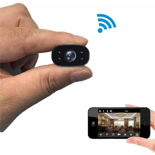 Chrono - Caméras Espion Mini caméra 1080P HD Surveillance à Distance Détection de Mouvement Grand Angle Vidéo Recorder Caméra de Surveillance(noir) Chrono  - Accessoire Smartphone