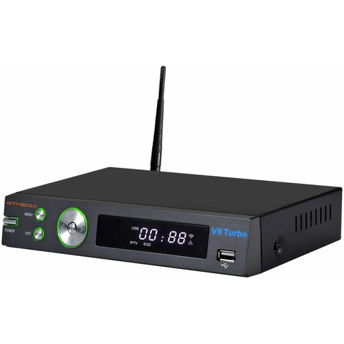 Chrono - GT MEDIA Récepteur Satellite Décodeur TNT DVB-S2X + T2 + Câble Combo, V8 Turbo avec Fente pour Carte à Puce pour Tivusat, TNTSAT FTA/ 1080P HD/ H.265 HEVC/ PVR/ USB / HDMI/ SCART/ WiFi（noir） Chrono  - Chrono