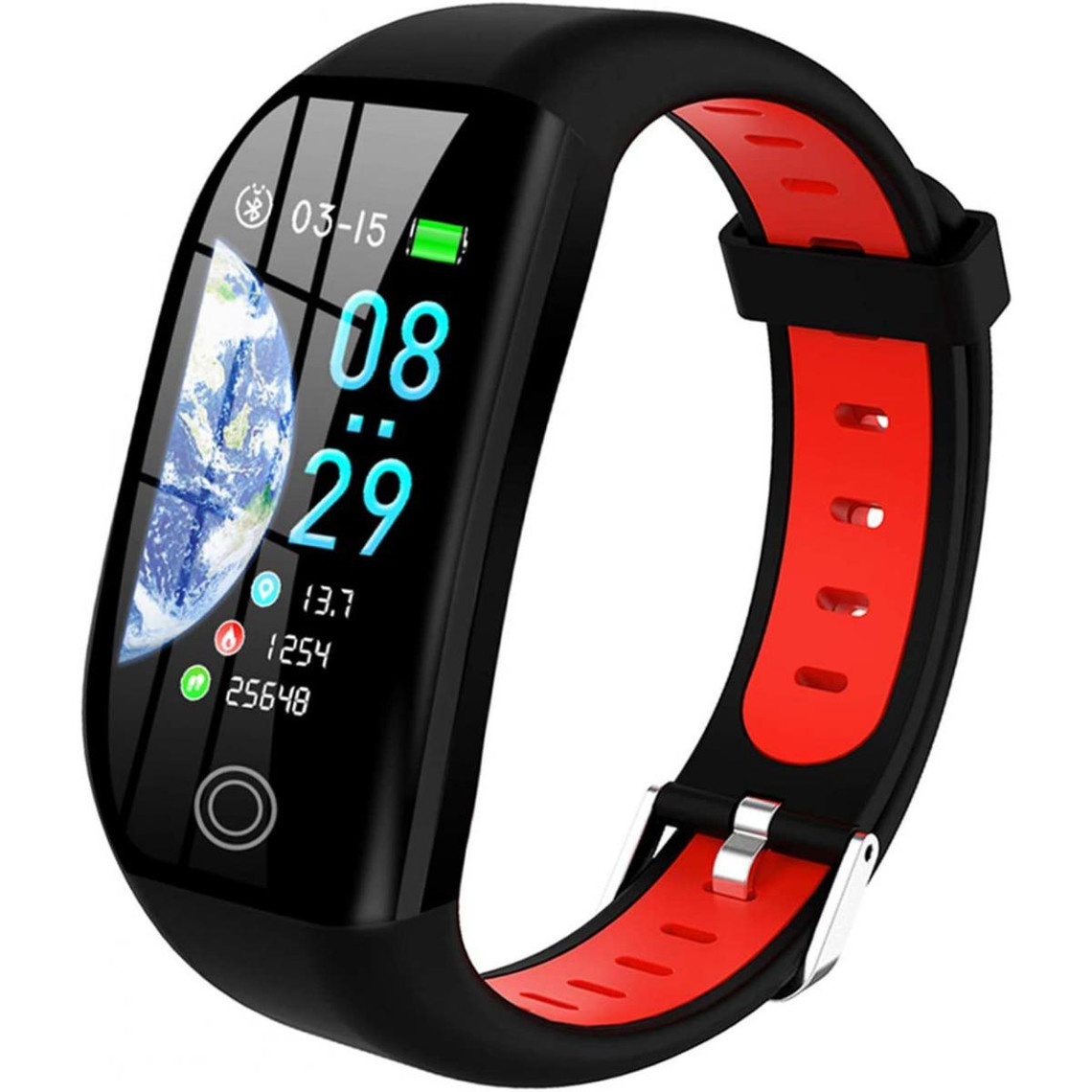 ECRAN COULEUR Montre Connectée ROUGE Smartwatch Bracelet Bluetooth Android Apple 