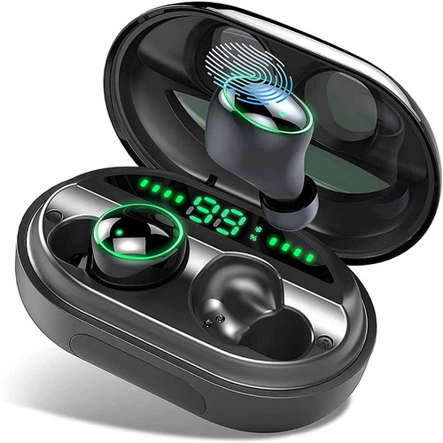 Chrono - Écouteurs Bluetooth 5.0, Ecouteur sans Fil IPX8 Etanche 150H TWS Stéréo 3500mAh Etui de Charge, Oreillette Bluetooth avec Mic, AAC 8.0 CVC 8.0 Réduction du Bruit pour Sport - Ecouteurs Intra-auriculaires Sport Son audio