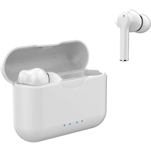 Ecouteurs intra-auriculaires Chrono Écouteurs Bluetooth 5.0 sans Fil avec aptX Basses Profondes, 4 Microphones, Réduction de Bruit CVC 8.0, IPX7 Étanche, USB-C Charge Rapide, Stéréo Hi-FI Oreillette pour iPhone et Android(Blanc)