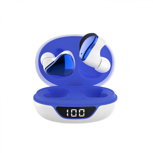 Chrono - Écouteurs Bluetooth sans fil véritables (intra-auriculaires), IPX7 étanches, écouteurs stéréo HI-FI, autonomie en veille de 200 heures avec étui de chargement, écran LED（bleu） Chrono - Casques de réalité virtuelle