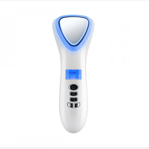 Chrono - Instrument de soin du visage chaud et froid à LED instrument de poche massage de poche beauté vibration du visage instrument de beauté rouge et bleu(Blanc) Chrono  - Appareil soin du visage