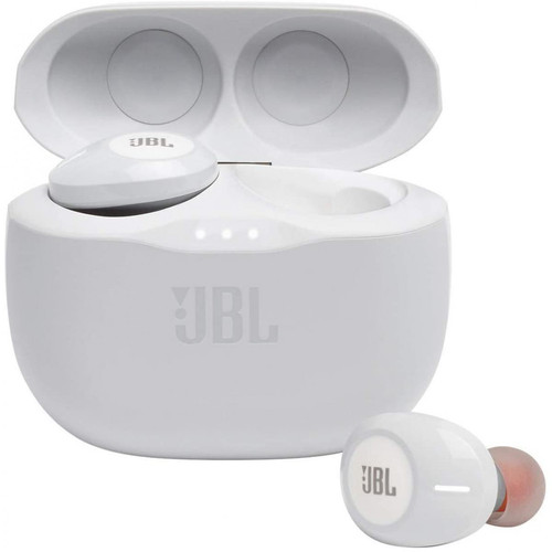 JBL - JBL TUNE 125TWS – Écouteurs intra-auriculaires sans fil – Bluetooth – Autonomie jusqu'à 32 heures avec l'étui de recharge(Blanc) JBL  - Son audio JBL