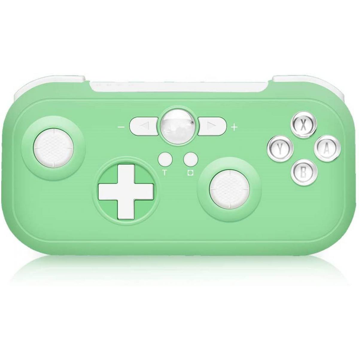 Manette retrogaming Chrono Manette Switch 6-Axis Sensor Double Shock Wireless Bluetooth Pro Manette Switch sans Fil pour Nintendo Switch Compatible avec Switch, Switch Lite, PS3, Steam（Vert）