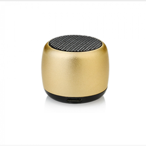 Chrono - Mini haut-parleur portable Haut-parleur sans fil Bluetooth, avec microphone, coque en métal robuste, lumière LED, 5 heures de lecture, peut être associé à un son surround stéréo(Or) Chrono  - Chrono