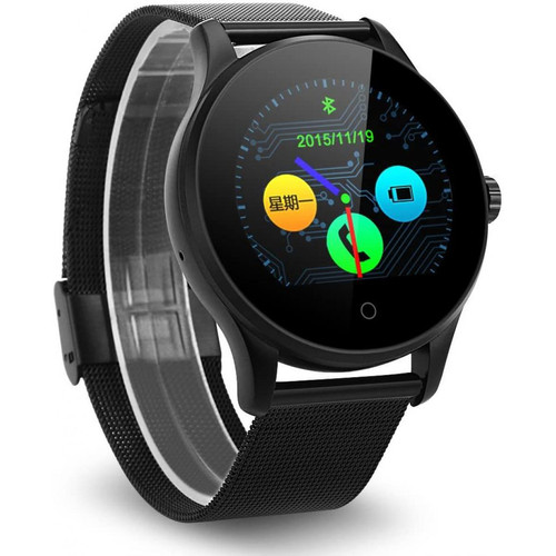Chrono - Montre Connectée Smartwatch Montre Intelligente Bluetooth V4.0 Podomètre Moniteur de Fréquence Cardiaque Sleep Monitor Call/SMS Reminder(Noir) Chrono  - Chrono