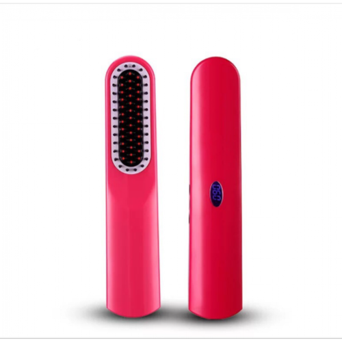 Chrono - Lisseur sans fil, lisseur rapide pour hommes, peigne de coiffure LCD multifonction, lisseur sans fil à chargement USB(Rouge) Chrono  - Chargement sans fil