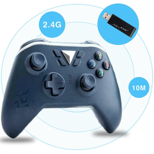 Chrono Manette sans Fil pour Xbox One, 2,4GHz Wireless Gaming Gamepad, Wireless Manette de Jeu Compatible avec Xbox One/PS3/PC（noir）
