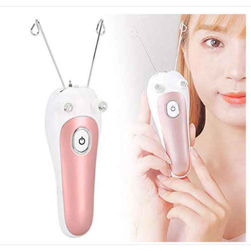 Chrono - Épilateur électrique pour le visage, tondeuse pour épilateur de beauté pour femmes, rasage de cheveux en coton pour le visage (rose) Chrono  - Epilateur
