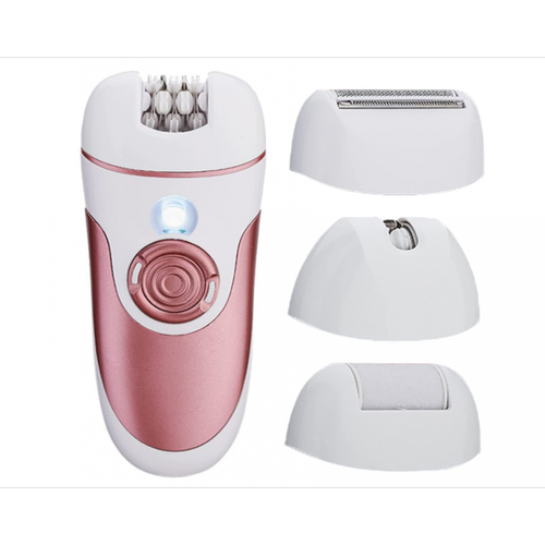 Chrono - Épilateur pour femme, épilateur 4 en 1 épilation femme rasoir mini pince à épiler électrique pour visage jambe bikini sans fil rechargeable USB (blanc) - Epilateur