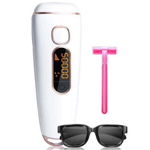 Chrono - Épilateur laser IPL Hair permanent 999 999 flashs pour femme pour aisselles, visage, bikini, bras, jambes, utilisation à la maison, blanc Chrono  - Epilateur
