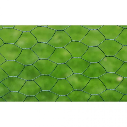 Chunhelife Grillage Acier galvanisé et revêtement en PVC 25 x 1 m Vert