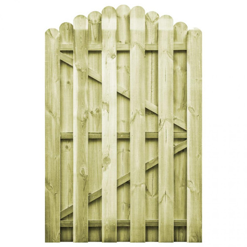 Chunhelife - Portail de jardin Bois de pin imprégné 100x150 cm - Portillon bois