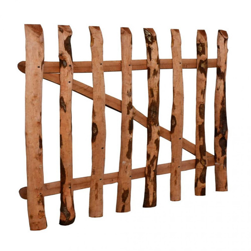 Chunhelife Portillon de clôture Bois de noisetier imprégné 100 x 60 cm