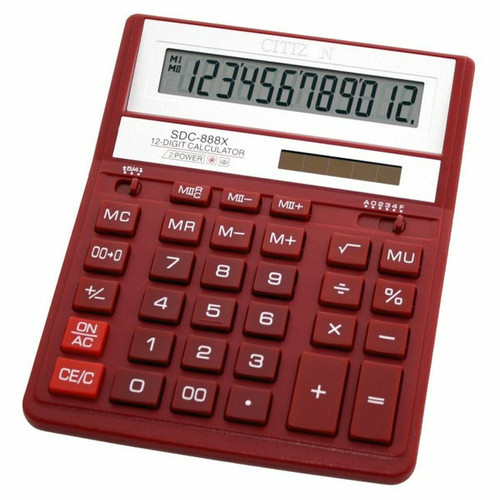 Citizen - Calculatrice financière Citizen SDC-888X 15,8 x 20,3 x 3,1 cm Rouge Plastique Citizen  - Citizen Montres