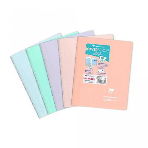 Clairefontaine - Cahier spirale Clairefontaine Koverbook Blush A5 14,8 x 21 cm petits carreaux 160 pages - Lot de 5 Clairefontaine  - ASD